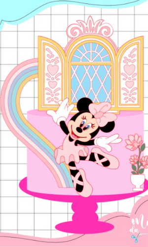 Arquivo de Corte: Topo de Bolo Minnie Bailarina 020