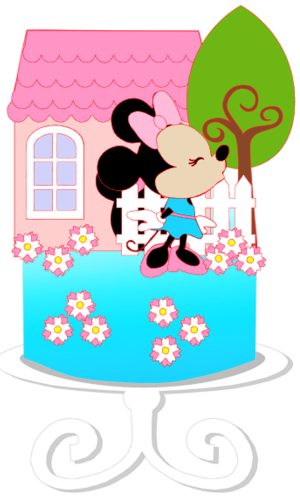 Arquivo de Corte: Topo de Bolo Minnie Rosa 011