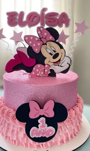 Arquivo de Corte Topo de Bolo Minnie Rosa #15340