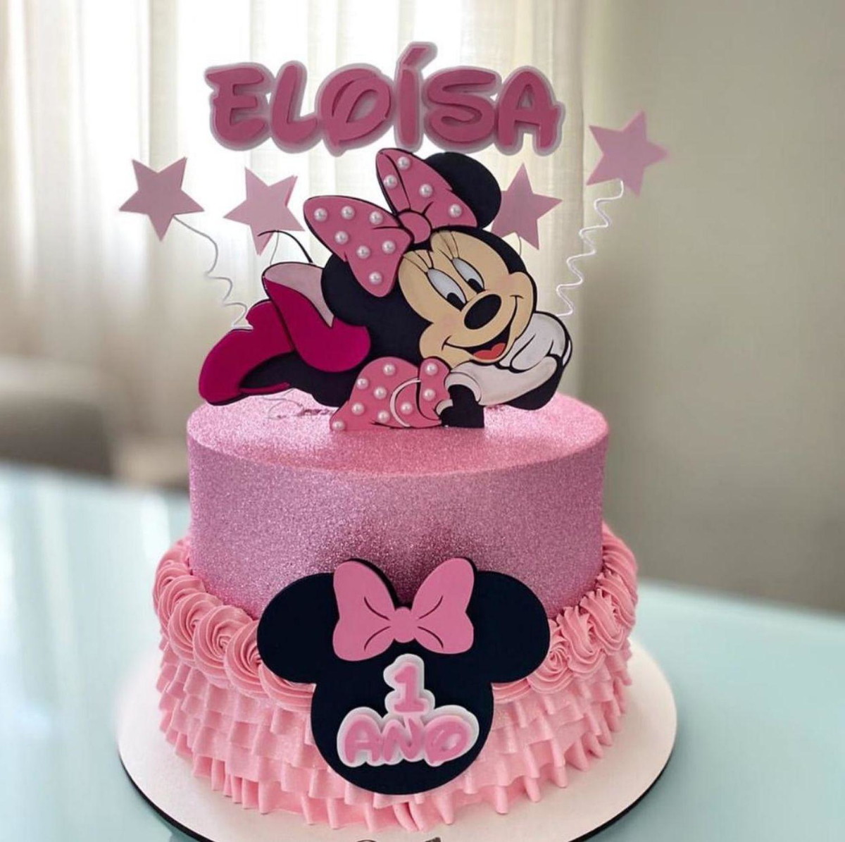 Arquivo de Corte Topo de Bolo Minnie Rosa #15340