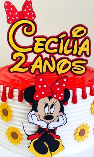 Arquivo de corte topo de bolo minnie