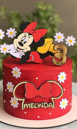 Arquivo de Corte: Topo de Bolo Minnie Vermelha 021