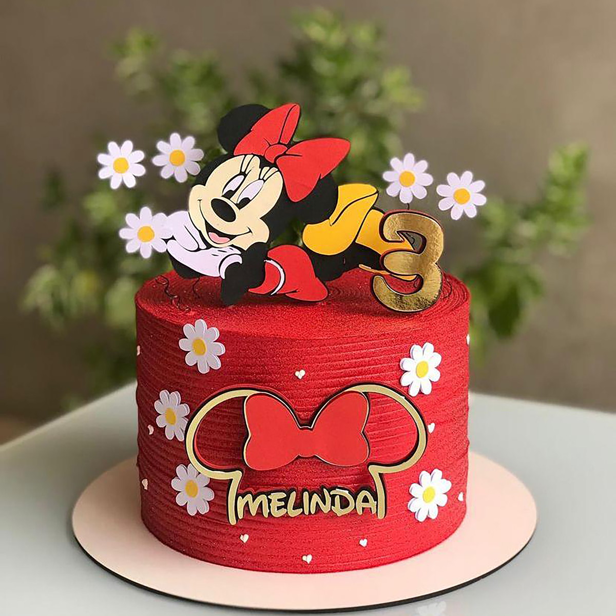 Arquivo de Corte: Topo de Bolo Minnie Vermelha 021