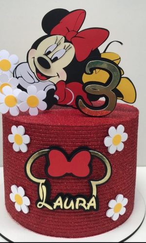 Arquivo de Corte: Topo de Bolo Minnie Vermelha 021