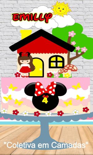 Arquivo De Corte Topo De Bolo Minnie Vermelha #15342