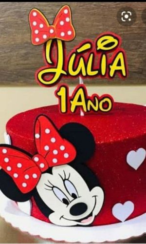 Arquivo de Corte Topo de Bolo Minnie Vermelha #15343