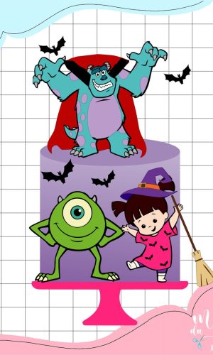 Arquivo de Corte: Topo de Bolo Monstros Sa Halloween 035