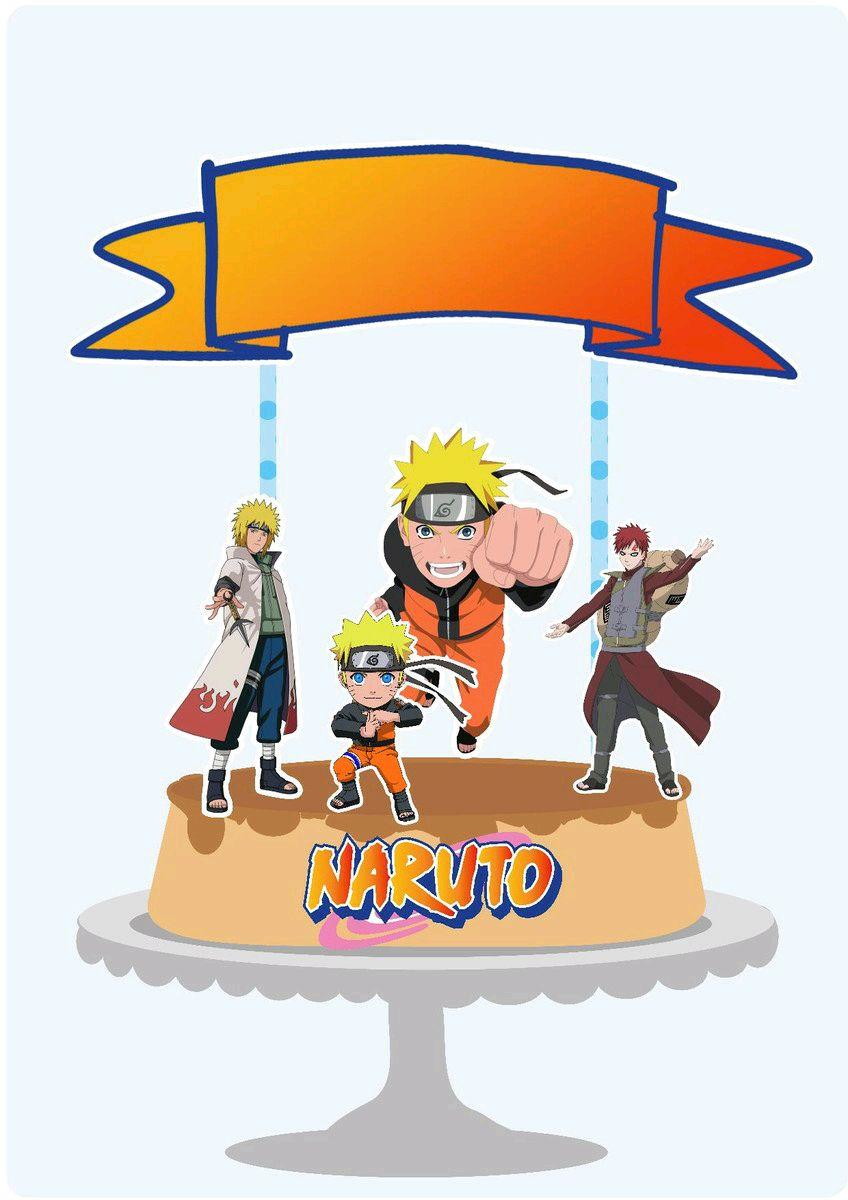 ARQUIVO DE CORTE TOPO DE BOLO NARUTO (#1570)