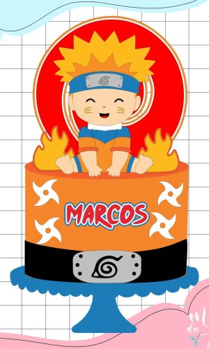 Arquivo de Corte: Topo de Bolo Naruto Baby 013