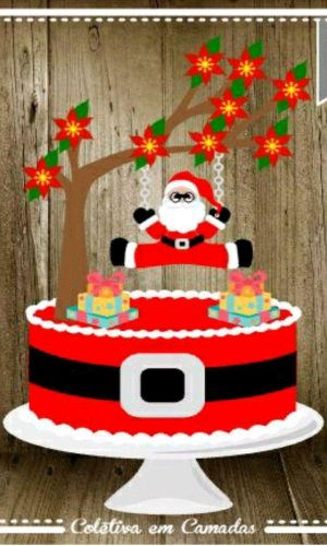 ARQUIVO DE CORTE TOPO DE BOLO NATAL (#2105) STUDIO