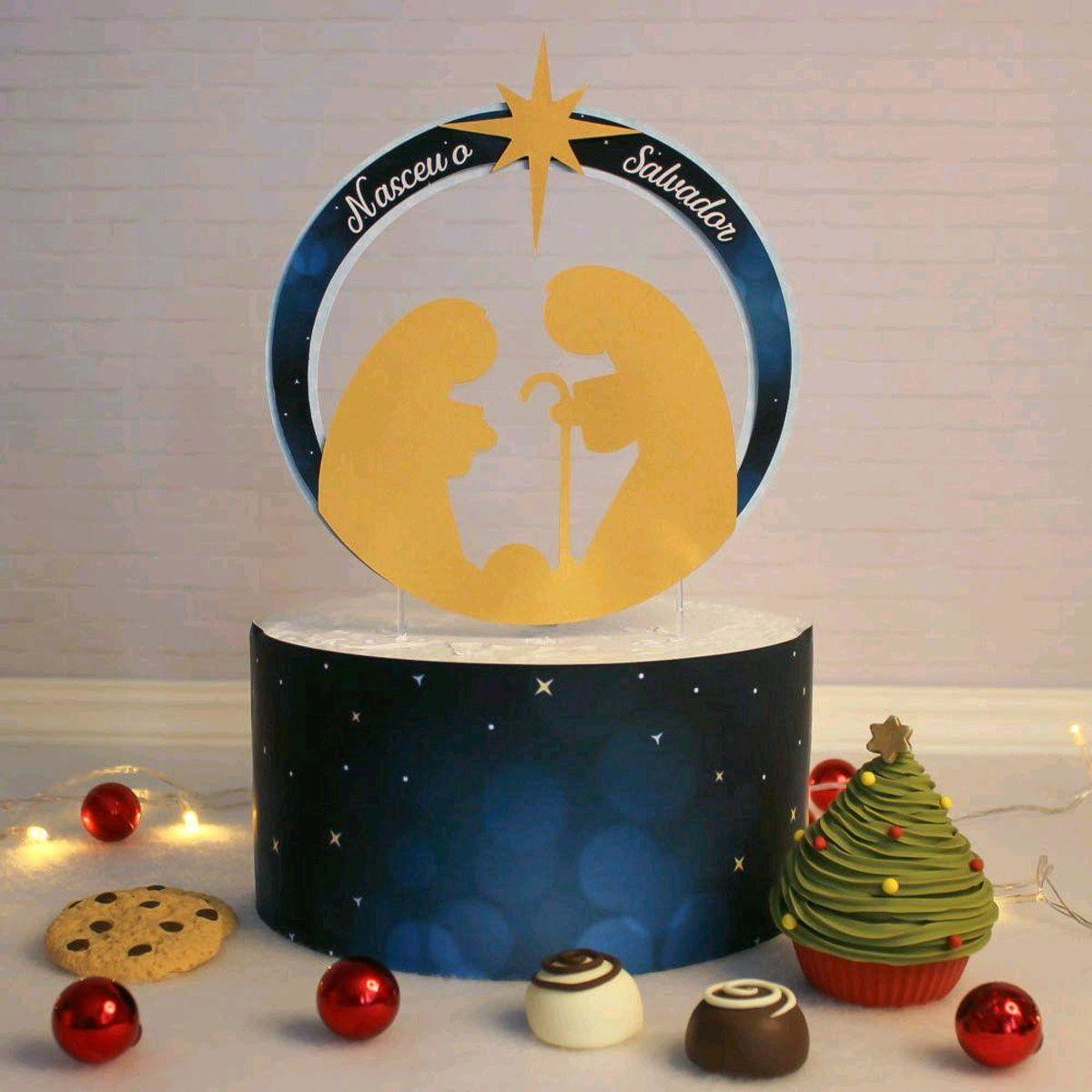 ARQUIVO DE CORTE TOPO DE BOLO NATAL (#2152) STUDIO E PDF