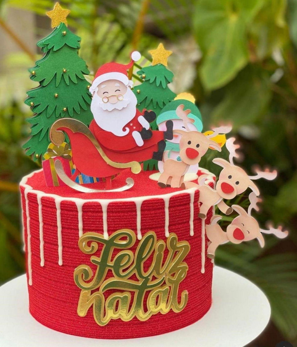 Arquivo de Corte Topo de Bolo Natal Camadas #14611 Studio