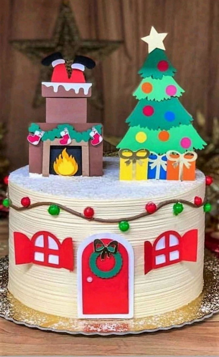 Arquivo de Corte Topo de Bolo Natal - Camadas (#2235) Studio