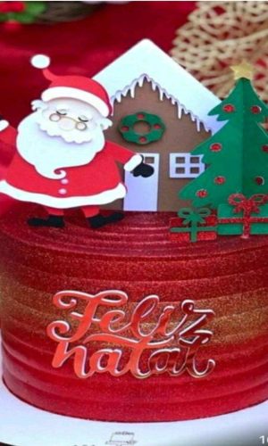 ARQUIVO DE CORTE TOPO DE BOLO NATAL - CAMADAS #2259 STUDIO