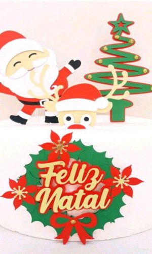 ARQUIVO DE CORTE TOPO DE BOLO NATAL - CAMADAS #2261 STUDIO