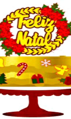 ARQUIVO DE CORTE TOPO DE BOLO NATAL GIRLANDA (#2090) STUDIO