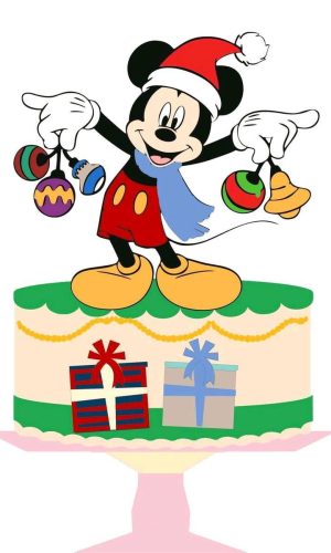 ARQUIVO DE CORTE TOPO DE BOLO NATAL MICKEY (#1617) STUDIO