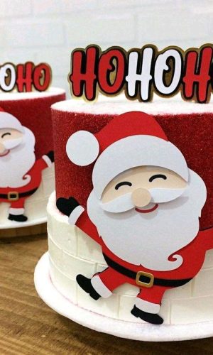 Arquivo de Corte Topo de Bolo Natal Papai Noel (#2263)