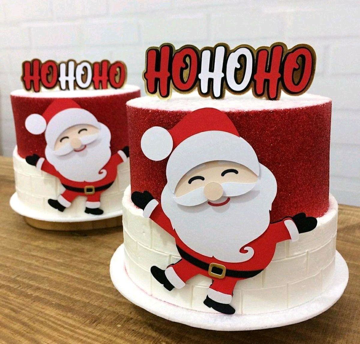 Arquivo de Corte Topo de Bolo Natal Papai Noel (#2263)