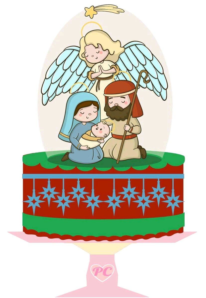 ARQUIVO DE CORTE TOPO DE BOLO NATAL PRESÉPIO (#1612) STUDIO
