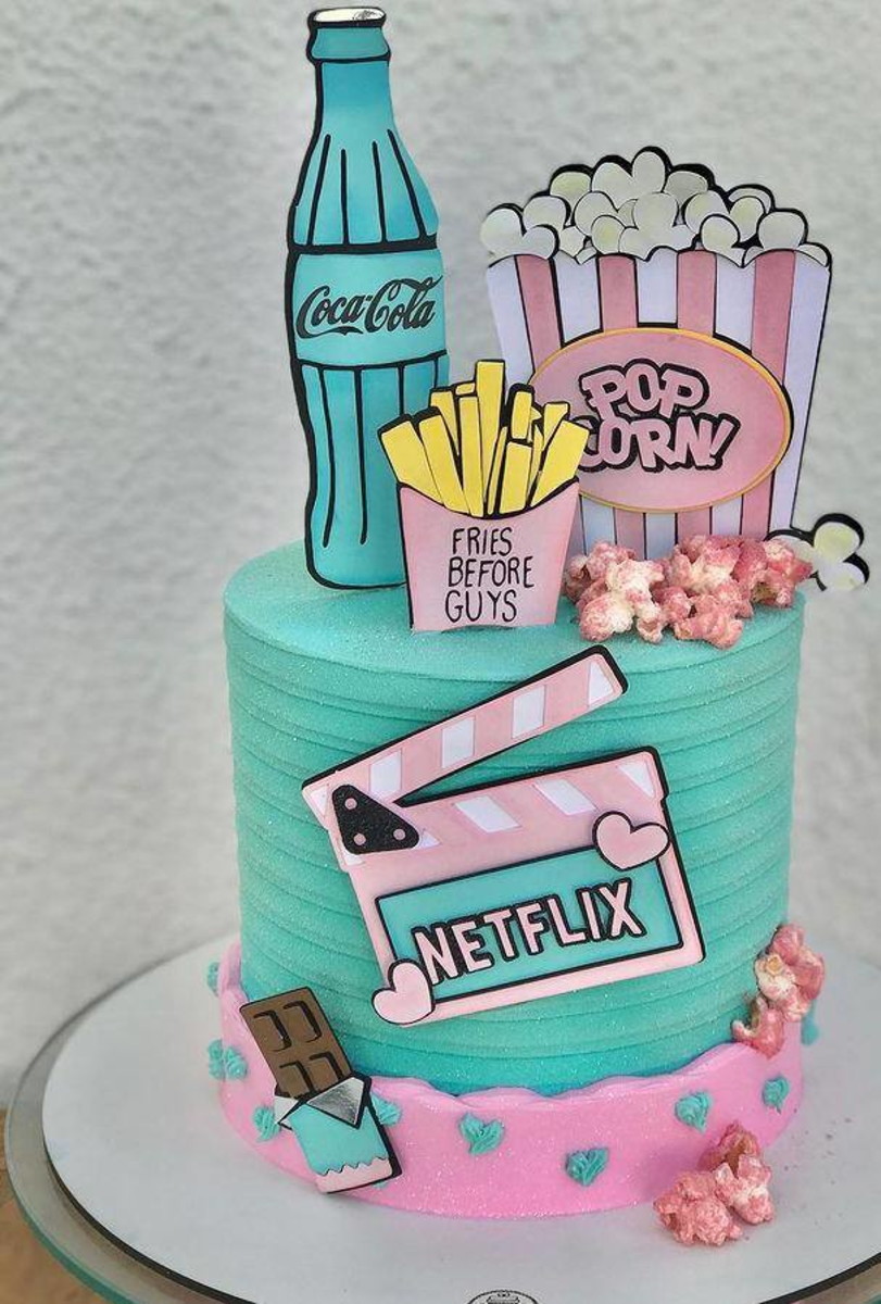 KIT C/ 5 ARQUIVO DE CORTE: TOPO DE BOLO NETFLIX CANDY 001