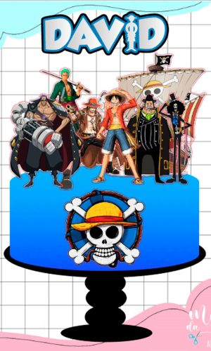 Arquivo de Corte: Topo de Bolo One Piece 001