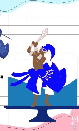 Arquivo de Corte: Topo de Bolo Orixá Ogum 001