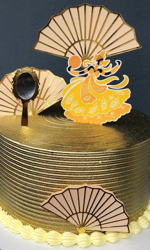 Arquivo de Corte: Topo de Bolo Orixá Oxum 001