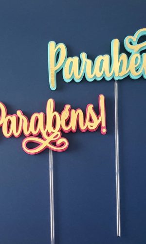 Arquivo de corte topo de bolo Parabéns - 2 modelos