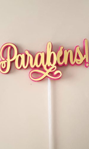 Arquivo de corte topo de bolo Parabéns