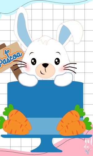 Arquivo de Corte: Topo de Bolo Páscoa Coelhinho 166