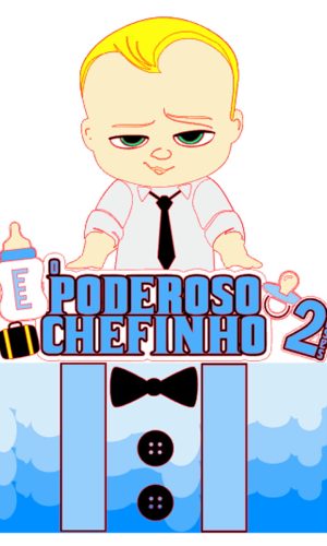 Arquivo de Corte: Topo de Bolo Poderoso Chefinho 006