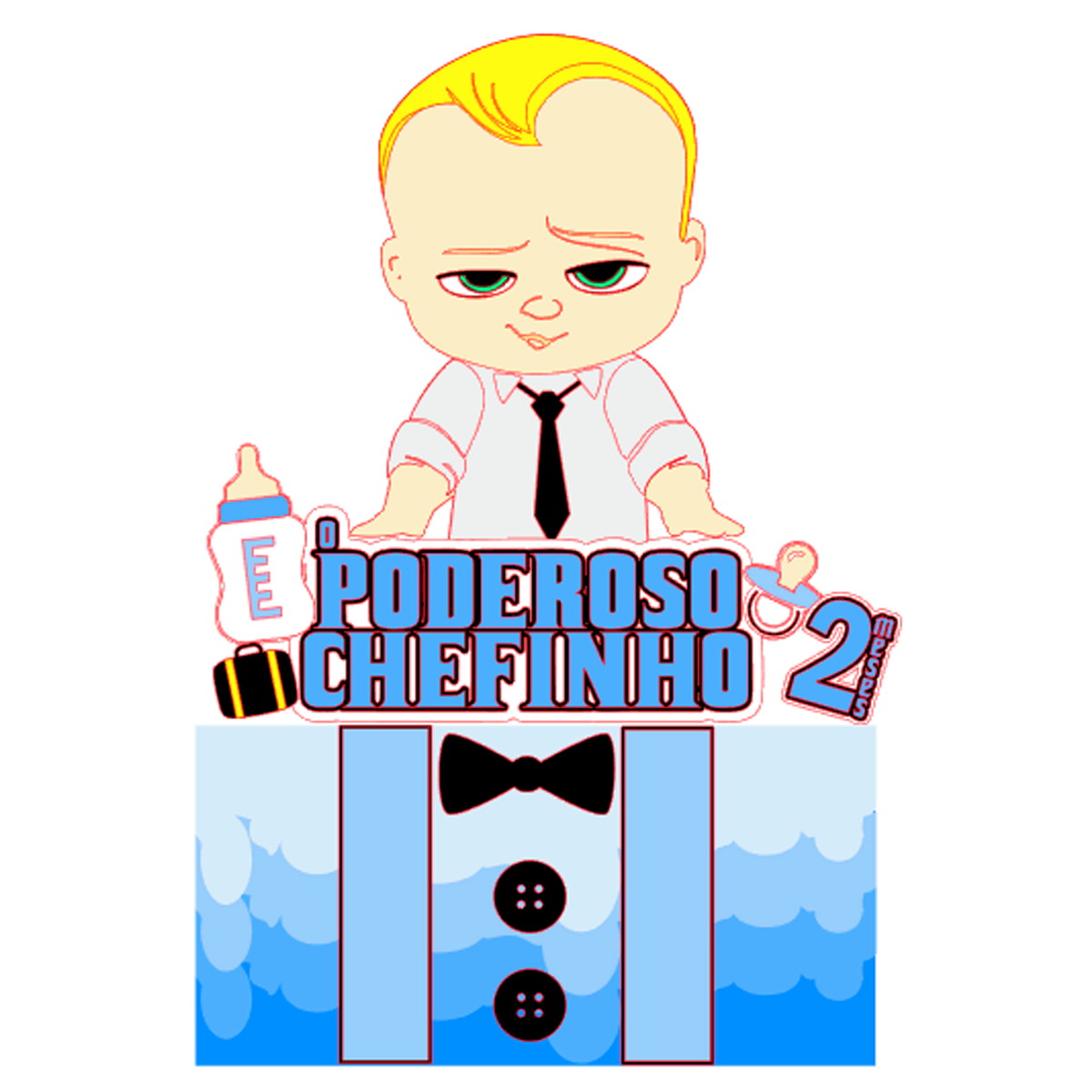 Arquivo de Corte: Topo de Bolo Poderoso Chefinho 006