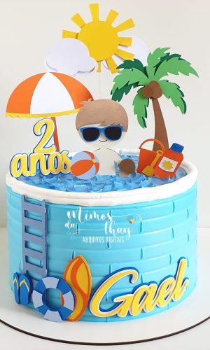 Arquivo de Corte: Topo de Bolo Praia Verão Menino 019