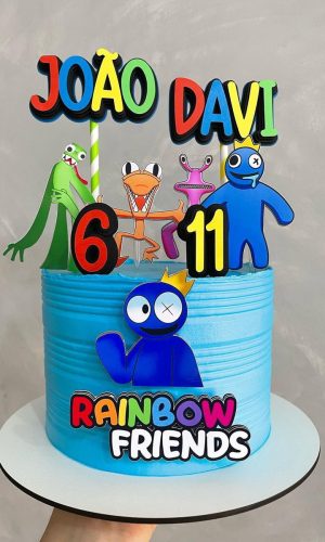 Arquivo de Corte: Topo de Bolo Rainbow Friends 002