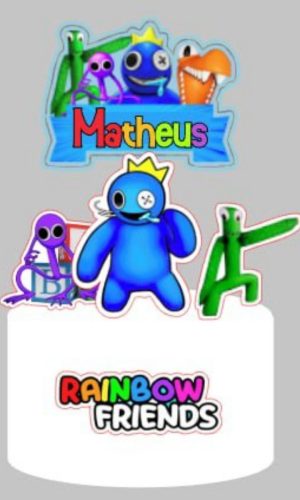 Arquivo de Corte Topo de Bolo Rainbow Friends #17172