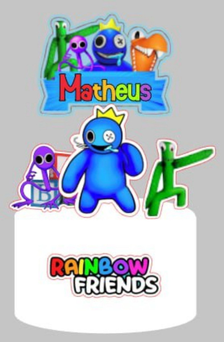 Arquivo de Corte Topo de Bolo Rainbow Friends #17172