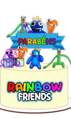 Arquivo de Corte Topo de Bolo Rainbow Friends #17173