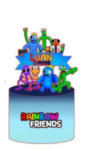 Arquivo de Corte Topo de Bolo Rainbow Friends #17174