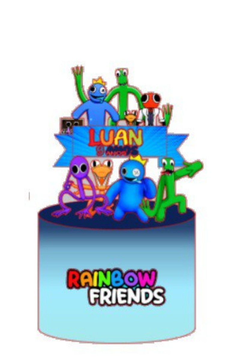 Arquivo de Corte Topo de Bolo Rainbow Friends #17174
