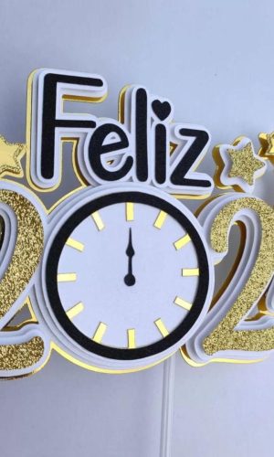 Arquivo de Corte Topo de Bolo Reveillon Ano Novo 2024 #16808