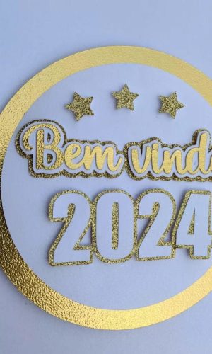 Arquivo de Corte Topo de Bolo Reveillon Ano Novo 2024 #16811