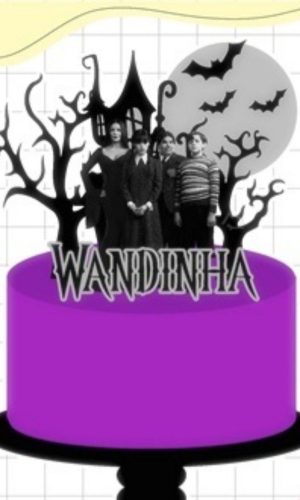 Arquivo de Corte Topo de Bolo Série Wandinha #15605