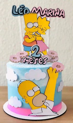 Arquivo de Corte: Topo de Bolo Simpsons 002