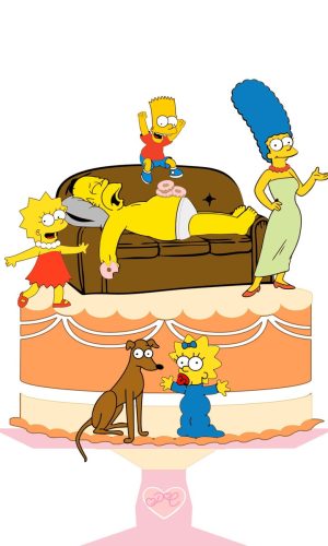 Arquivo de Corte: Topo de Bolo Simpsons 001