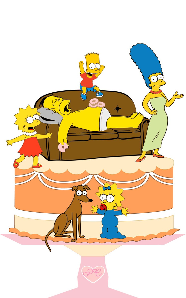 Arquivo de Corte: Topo de Bolo Simpsons 001