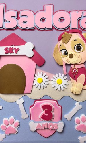 Arquivo de Corte: Topo de Bolo Skye Patrulha Canina 012