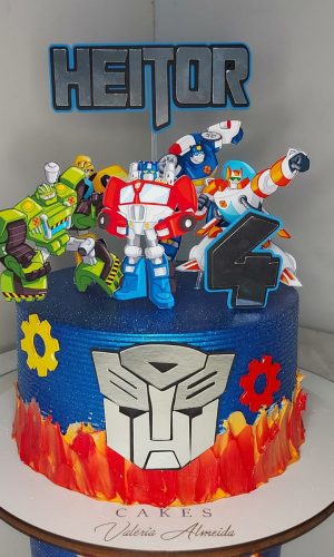 Arquivo de corte topo de bolo transformers rescue bots