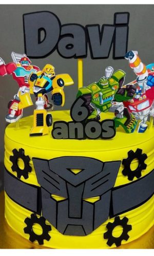 Arquivo de corte topo de bolo transformers rescue bots
