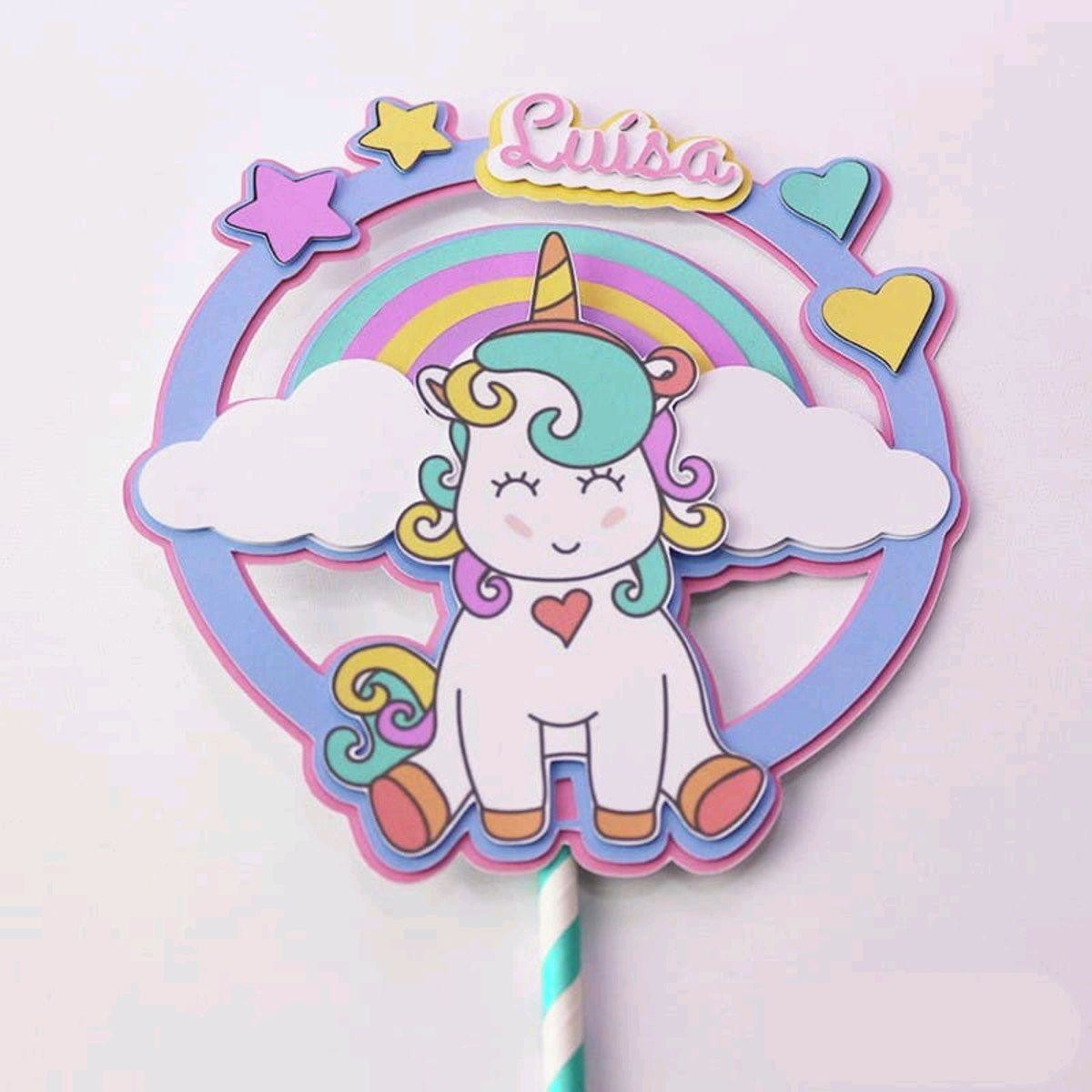 ARQUIVO DE CORTE TOPO DE BOLO UNICORNIO #2658